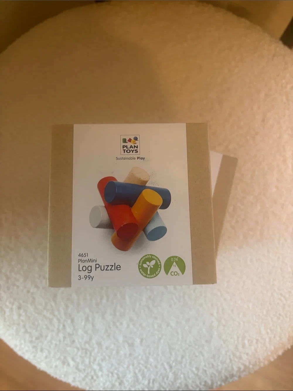 PlanToys Log Puzzle Wooden Balancing Multicolor NIB